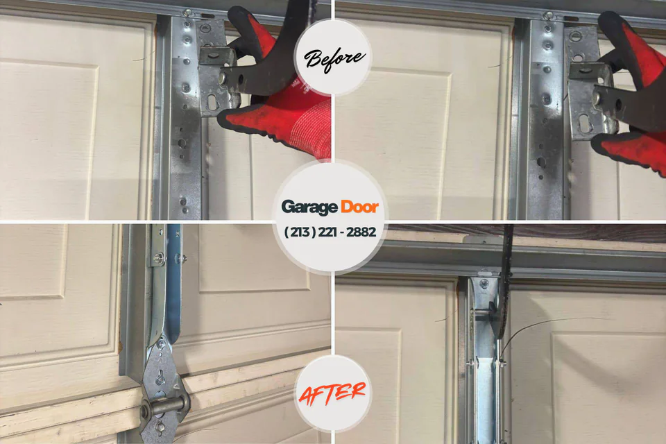 Before and after: garage door company Harbor Hills, OH